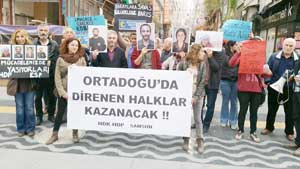 SAMSUN'DA HDP'LİLERDEN KOBANİ EYLEMİ