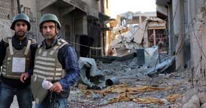 DHA, harabeye dönen Kobani'yi görüntüledi