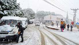 SAMSUN'A KAR GELİYOR