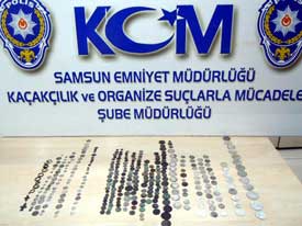 Samsun'da polisten tarihi eser operasyonu