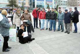 Özgecan için tek başına eylem yaptı