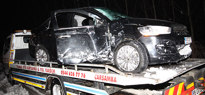Samsun'da zincirleme trafik kazası
