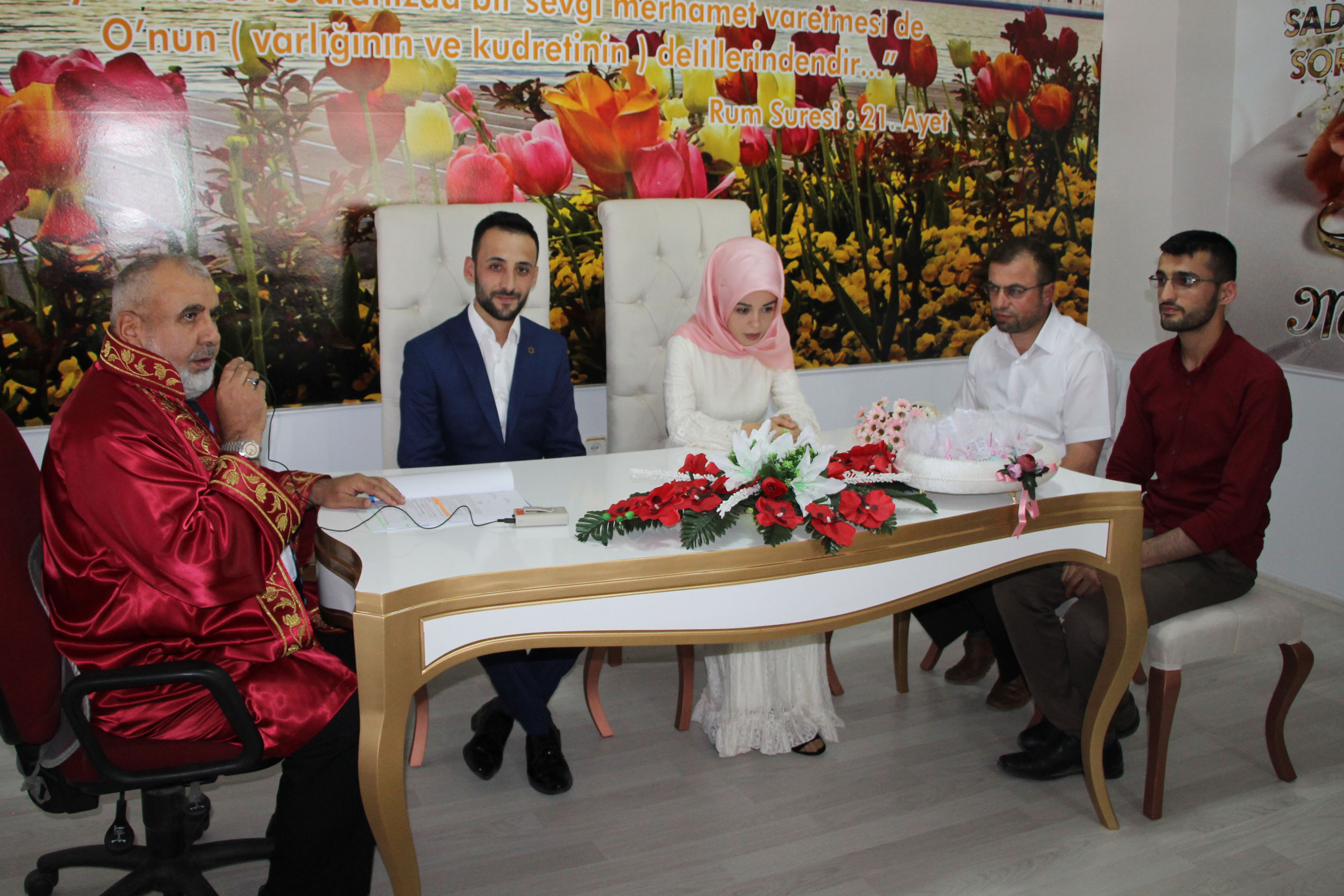 Havza Müftülüğünde ilk resmi nikah kıyıldı