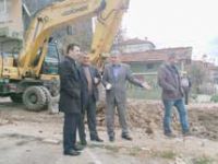 Kavak'ta yol çalışması