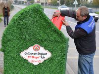 19 Mayıs'ta Çöp Konteynerleri Yeşillendi