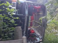Samsun'da minibüs şarampole devrildi: 9 yaralı