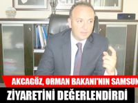 AKCAGÖZ, ORMAN BAKANI'NIN SAMSUN ZİYARETİNİ DEĞERLENDİRDİ