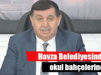 Havza Belediyesinden okul bahçelerine bakım