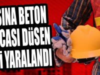 Başına beton parçası düşen kişi yaralandı