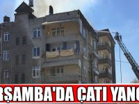 Çarşamba'da çatı yangını