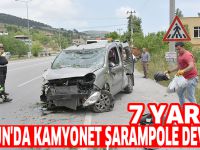 Samsun'da kamyonet şarampole devrildi: 7 yaralı