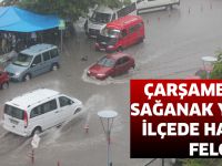 ÇARŞAMBA’DA SAĞANAK YAĞIŞ İLÇEDE HAYATI FELÇ ETTİ