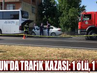 Samsun'da trafik kazası: 1 ölü, 1 yaralı