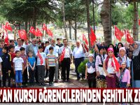 Yaz Kur'an kursu öğrencilerinden şehitlik ziyareti