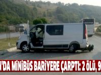 Samsun'da minibüs bariyere çarptı: 2 ölü, 9 yaralı