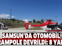 Samsun'da otomobil şarampole devrildi: 8 yaralı