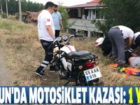 Samsun'da motosiklet devrildi: 1 yaralı