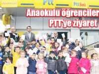 Anaokulu öğrencilerinden PTT'ye ziyaret
