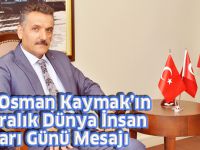 Vali Osman Kaymak’ın 10 Aralık Dünya İnsan Hakları Günü Mesajı