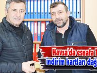 Havza'da esnafa TESK indirim kartları dağıtılıyor