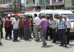 Minibüsçülerin "Yasak" tepkisi