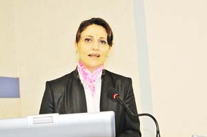 OMÜ'de çalışan kadınlara anlattı