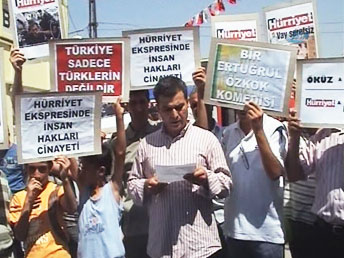 Hürriyet treni Batman'da protesto edildi