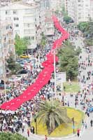 Samsun'da dev bayrak