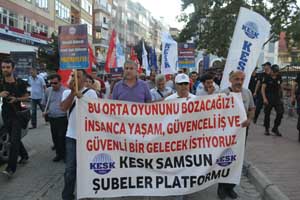 KESK eylem yaptı