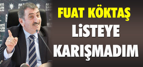 LİSTEYE KARIŞMADIM