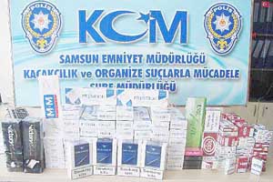 SAMSUN'DA KAÇAK SİGARA OPERASYONU
