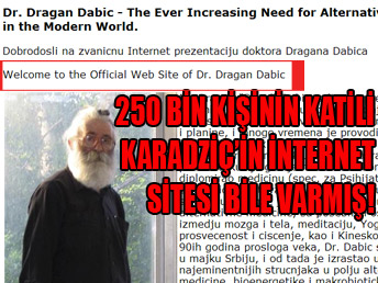 Katil Karadziç'in internet sitesi de varmış!