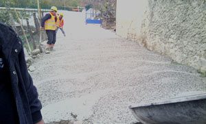 yollar betonla kaplanıyor