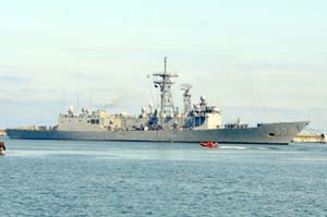 PERVANESİ KIRILAN ABD SAVAŞ GEMİSİ SAMSUN LİMANINDAN AYRILDI