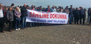 STK'lar Samsun sahil yolu çalışmalarını protesto etti