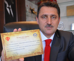 MÜFTÜLÜKTEN CENAZE SAHİPLERİNE 'TAZİYE KARTI'