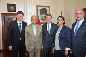 ALMAN HEYET BAŞKAN YILMAZI ZİYARET ETTİ