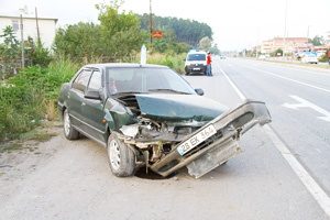 Çarşamba'da trafik kazası: 1 yaralı