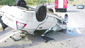 AZERİ POLİS SAMSUN'DA KAZA YAPTI: 6 YARALI