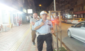 BAFRA'DA TRAFİK KAZASI 1 YARALI