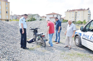 Bafrada Çalıntı Motosiklet Bulundu