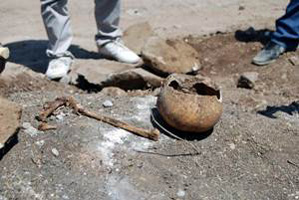 POŞET İÇİNDE İNSAN KEMİKLERİ BULUNDU