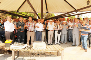 Bafralı hacı adayları uğurlandı