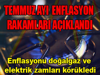 Temmuz ayı enflasyonu açıklandı...