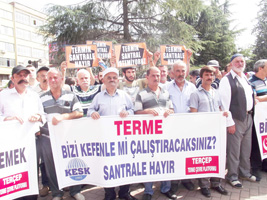 Termeliler tek yürek olup santrale hayır dedi