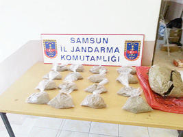 2 KİLO BONZAİ İLE YAKALANDI