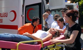 Tekkeköy'de feci kaza