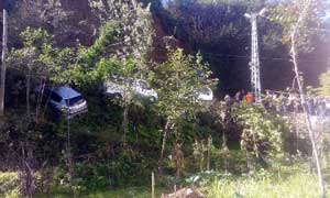 Pazar'da heyelan..