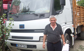 Kamyonuna Havza'da kavuştu