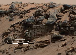 Marsta eski bir göle ait izler görüntülendi